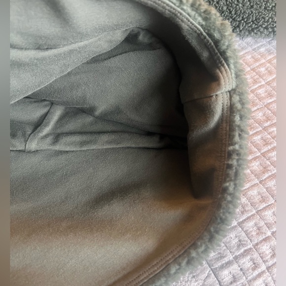 NWT Lululemon Oversized Cropped Half-Zip Fleece Hooded Scuba XS/S Smoked Spruce - Picture 2 of 12